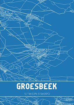 Blauwdruk | Landkaart | Groesbeek (Gelderland) van Rezona