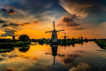 Les moulins à vent historiques de Kinderdijk sur ahafineartimages
