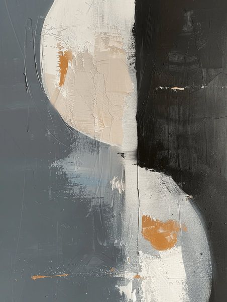 Modern abstract in wabi-sabi style by Japandi Art Studio