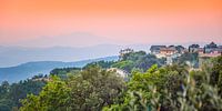 Zonsondergang bij Civitella del Lago, Italië