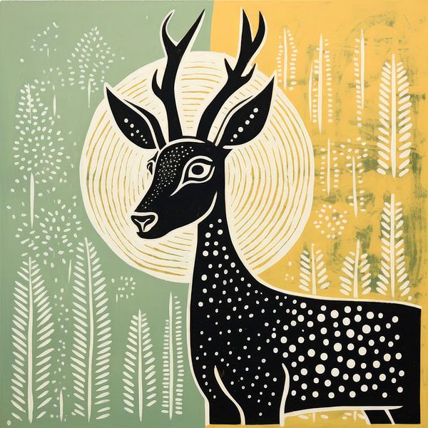 Whimsy Folk Halo Gazelle by Aloke Design