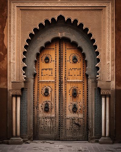Prächtiges Tor mit hohen Türen in Marrakesch von Studio Allee