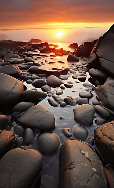 Op weg langs de zee van fernlichtsicht