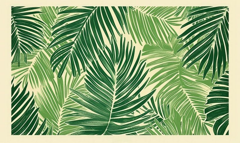 Mosaïque verte tropicale par ByNoukk