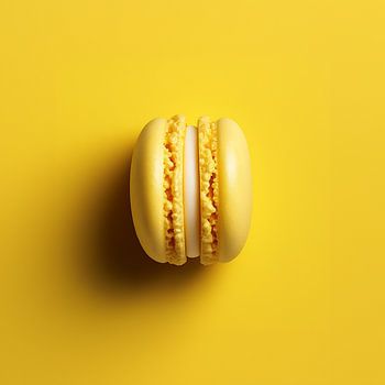Macaron jaune moelleux