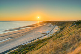 In the dunes near Zoutelande in the evening by Michael Valjak