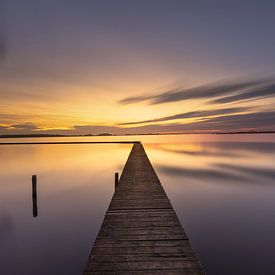 Steg in Steendam am Schildmeer bei stillem Sonnenuntergang von KB Design & Photography (Karen Brouwer)