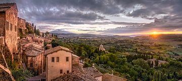 Montepulciano in an atmospheric sunset