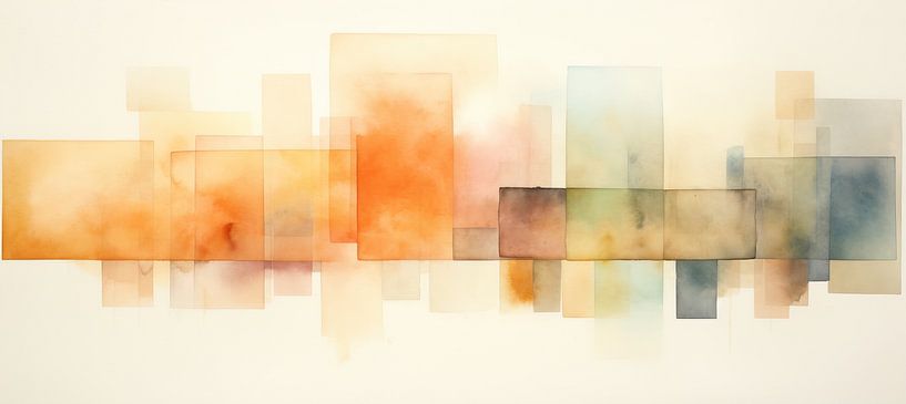 Eenvoudig Mooi Abstract 22974 van Abstract Schilderij