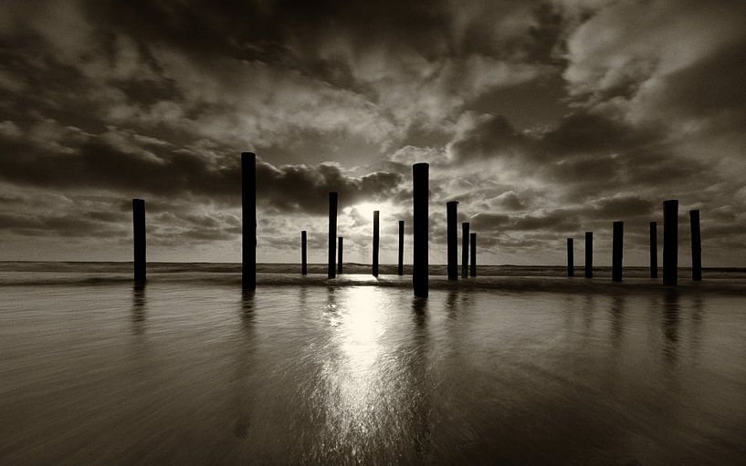 Sonnenuntergang bei Palendorp Petten von Ronald Mallant