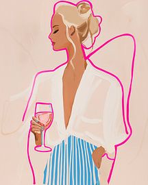 Stripes & wine by INKR ART