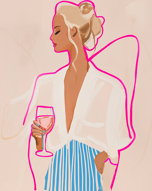 Stripes &amp; wine van <span class="secondary-font">INKR ART</span>