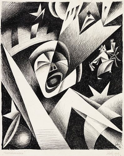 Nachtelijk lawaai, Georg Scholz, 1919