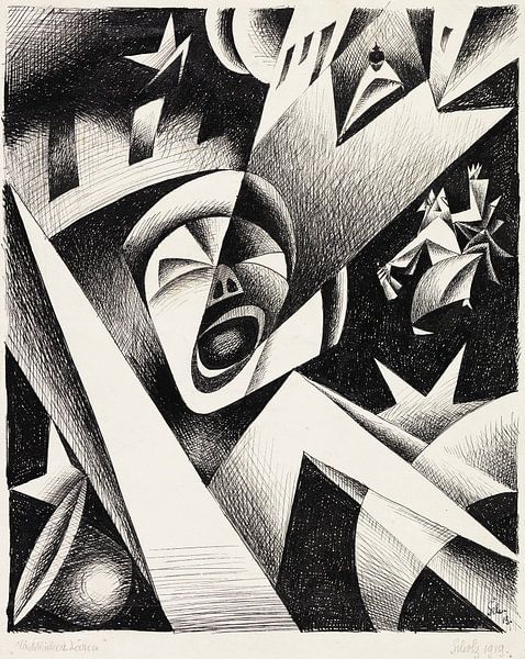 Nächtlicher Lärm, Georg Scholz, 1919 von Atelier Liesjes