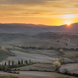 Belvedère, San Quirico d'Orcia, Toscana van Jos Waltmans