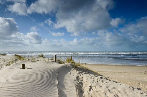 Sea view from the beach entrance at Bergen aan Zee
