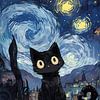 Chat sous les étoiles sur Classic artwork