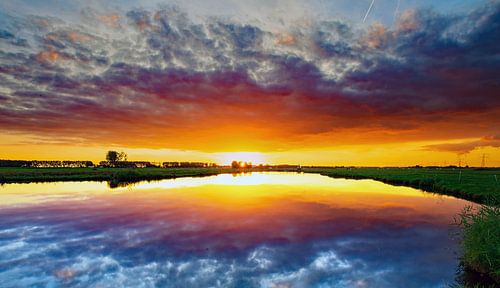 Sonnenuntergang Simonshaven, Rotterdam von Stefan Vis