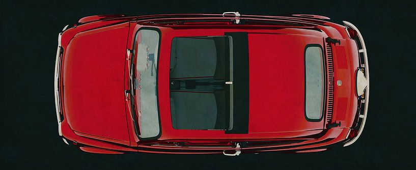 Fiat Abarth 595 1968 bovenaanzicht van Jan Keteleer