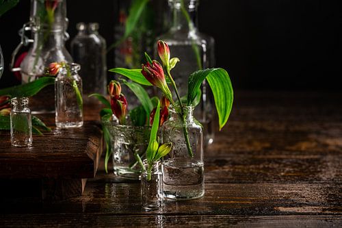 Bloemen in Glazen Vazen
