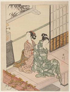 Suzuki Harunobu - The Evening Bell of the Clock (Tokei no bansho),...