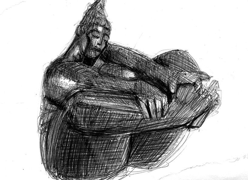 STATUE WOMAN YOGA by Vincent Jacobs