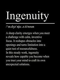 Ingenuity Définition - Noir sur WordsThatInspire