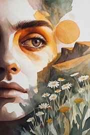Sun lady in the cliffs