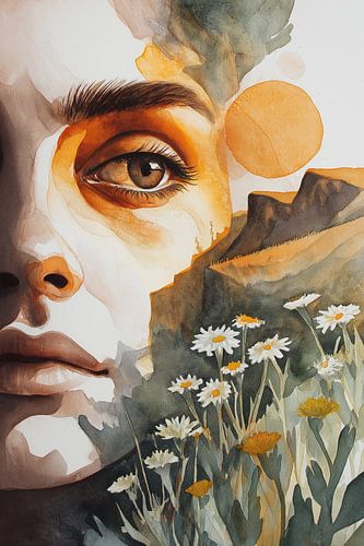 Sun lady in the cliffs