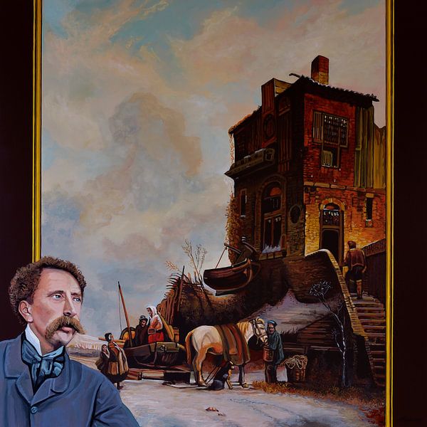 Peinture de portrait de Solomon Verveer par Paul Meijering