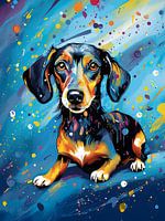 Bunter Freund: Dackel