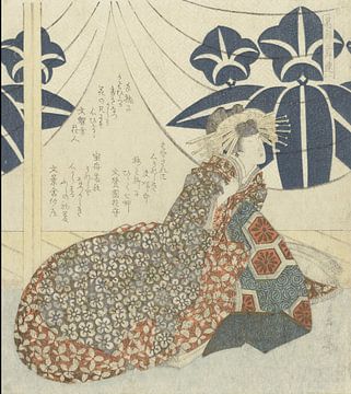 De courtisane Ôiso no Tora, Yashima Gakutei. Japanse kunst ukiyo-e van Dina Dankers