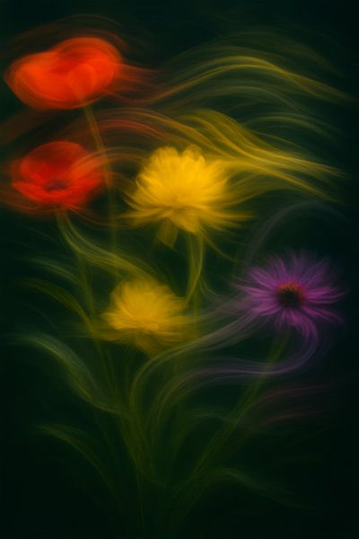 Verträumte florale Schönheit - tanzende Farben in Bewegung von But First Framing