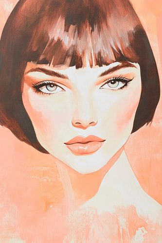 Gezicht van stilte - zachte kleuren elegantie in pastel - Au