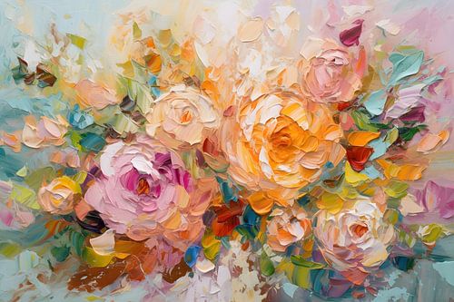 Abstracte vrolijke bloemen