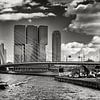Skyline van Rotterdam van Ad Van Koppen Fotografie