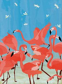 Tropische Flamingos – Bonaire-Flair von Sadiku-Reijmers