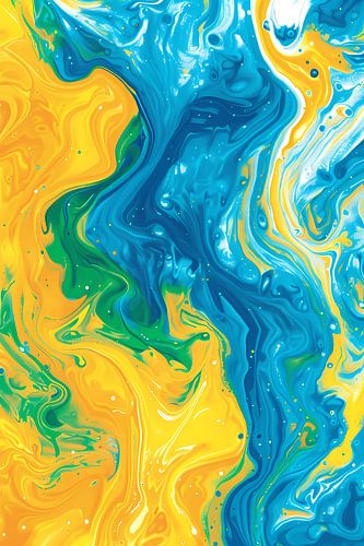 Abstract Kleurenexplosie in Beweging