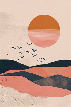 Zonsondergang van Poster Art Shop