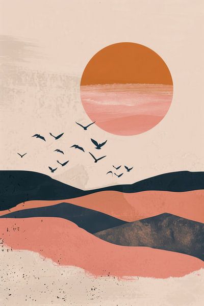 Zonsondergang van Poster Art Shop