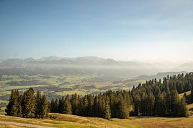 Autumnal view over the Oberallgäu and the Allgäu Alps by Leo Schindzielorz