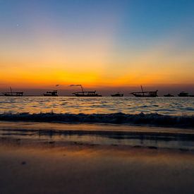 Zonsondergang Zanzibar van Gerwin Hoogsteen