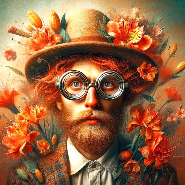 Un homme avec des fleurs d'oranger par Bernhard Karssies