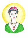 Frieda Kahlo mit Halo von Karolina Grenczyk Miniaturansicht
