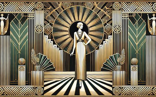 Gouden jaren twintig flair in art deco