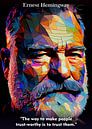 Ernest Hemingway Quotes von WpapArtist WPAP Artist Miniaturansicht