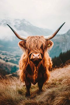 Hooglanders Berglandschap van Poster Art Shop