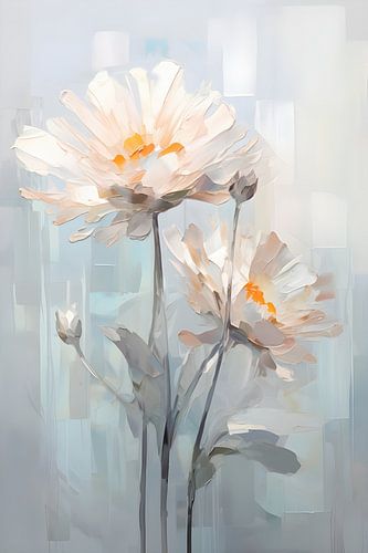 Grandes fleurs pastel