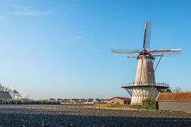 Mühle De Lelie in Koudekerke an einem sonnigen Wintertag von Ruud Morijn