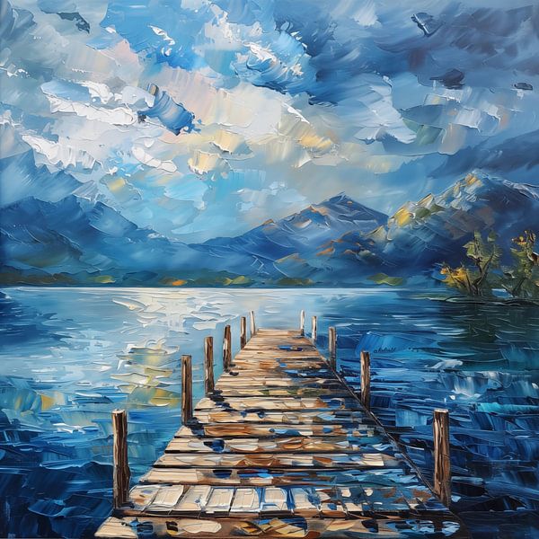 Pier unter den Wolken abstrakt von TheXclusive Art